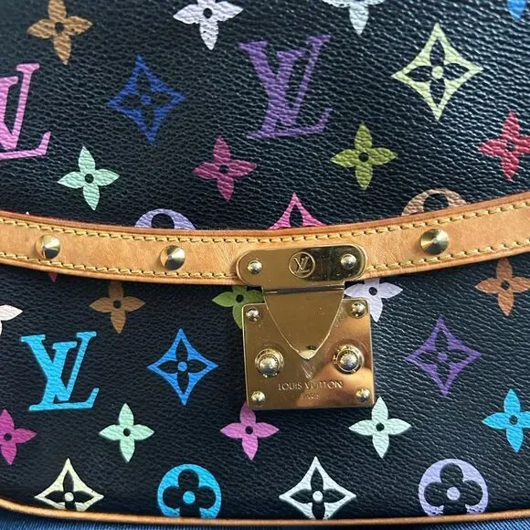 LOUIS VUITTON Monogram Multicolor Sologne Black - Picture 4 of 12